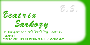 beatrix sarkozy business card